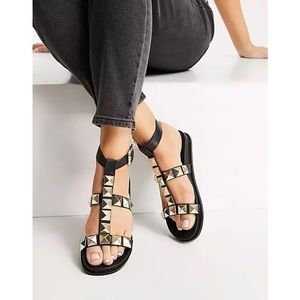 steve madden women's daft studded gladiator sandals